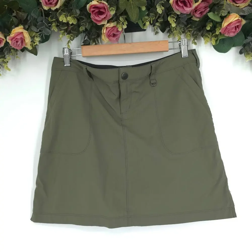 REI Northway Green Casual Walking Hiking Outdoor Skort Skirt Size 10
